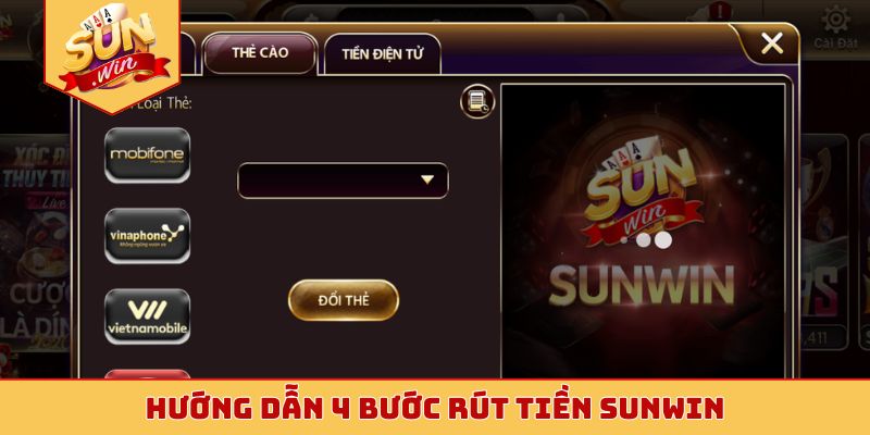 Hướng dẫn 4 bước rút tiền Sunwin